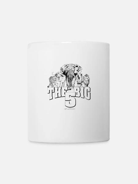 THE BIG 5 of Africa Black - Mug blanc - blanc