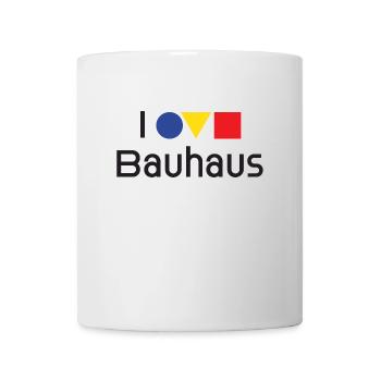 I love Bauhaus - 100 Jahre Bauhaus, Weimar - Tasse - Weiß - Vorne