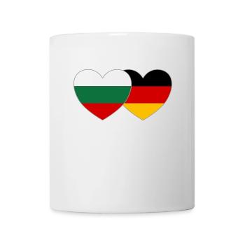 Bulgaria Germany Flag Heart - Mug - white - Front