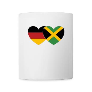 Deutschland Jamaika Flagge Herz - Tasse - Weiß - Vorne