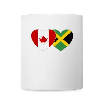 Kanada Jamaika Flagge Herz - Tasse - Weiß - Vorne