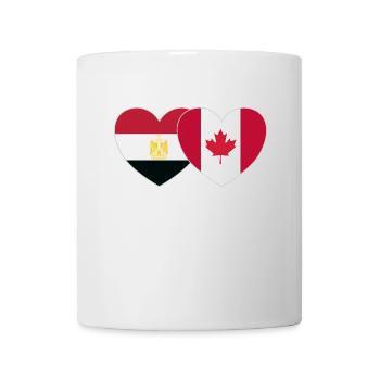 Égypte Canada Flag Heart - Mug blanc - blanc - Devant