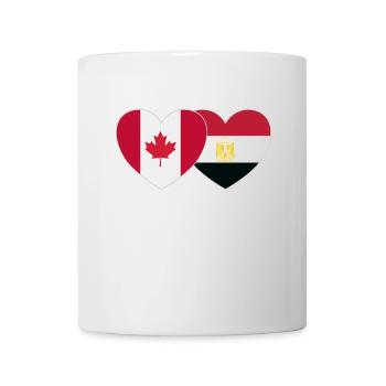 Canada Egypt Flag Heart - Mug - white - Front