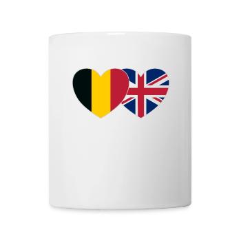 Belgien Großbritannien Flagge Herz - Tasse - Weiß - Vorne