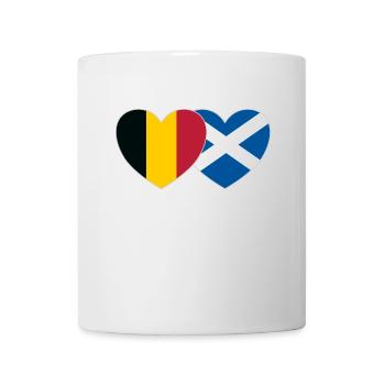 Belgique Ecosse Flag Heart - Mug blanc - blanc - Devant