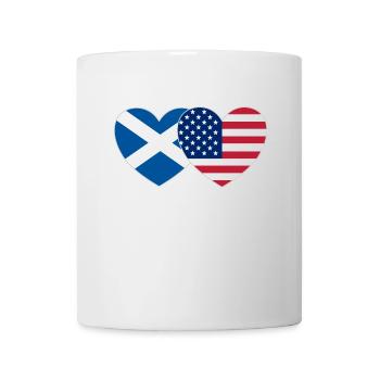 Écosse Usa Flag Heart - Mug blanc - blanc - Devant