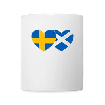 Schweden Schottland Flagge Herz - Tasse - Weiß - Vorne