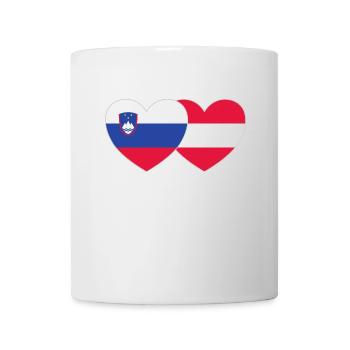 Slovenia Austria Flag Heart - Mug - white - Front