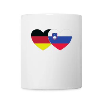 Germany Slovenia Flag Heart - Mug - white - Front