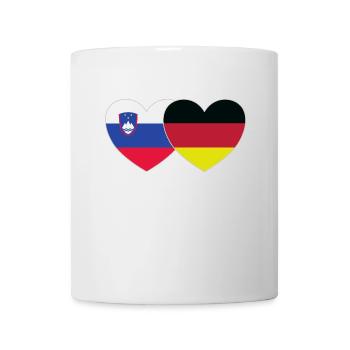 Slowenien Deutschland Flagge Herz - Tasse - Weiß - Vorne