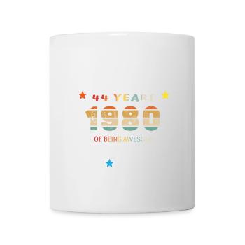Awesome seit Januar 1980 Jahrgang 44 Jahre Geburtstag - Tasse - Weiß - Vorne