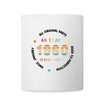 Awesome seit Januar 1960 Vintage 64 Jahre Geburtstag - Tasse - Weiß - Vorne
