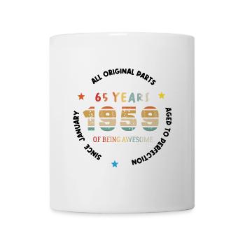 Awesome Since January 1959 Vintage 65 ans Birthday - Mug blanc - blanc - Devant