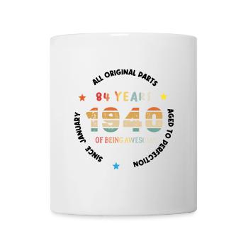 Awesome Since January 1940 Vintage 84 Year Old Birthday - Mug - white - Front