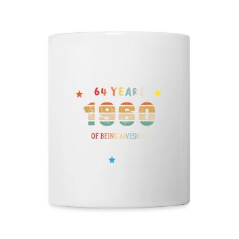 64 Jahre alt Baujahr 1960 Jahrgang Februar 1960 - Tasse - Weiß - Vorne