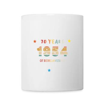 70 Years Old Made In 1954 Vintage February 1954 - Mug blanc - blanc - Devant