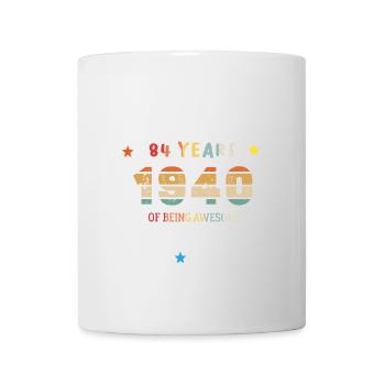 84 Jahre alt Baujahr 1940 Jahrgang Februar 1940 - Tasse - Weiß - Vorne