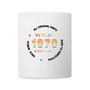 54 Years Old Made In 1970 Vintage March 1970 - Mug blanc - blanc - Devant