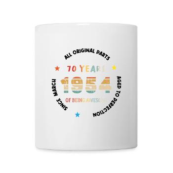 70 Years Old Made In 1954 Vintage March 1954 - Mug blanc - blanc - Devant