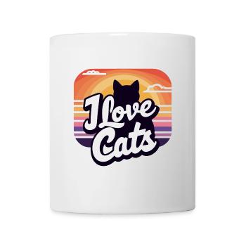 I love cats - Mug - white - Front