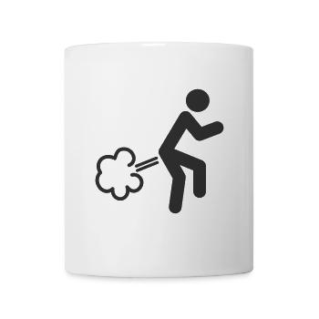 Furzende Person - Tasse - Weiß - Vorne