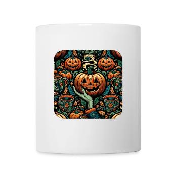 Drôle de motif de citrouille d’Halloween - Mug blanc - blanc - Devant