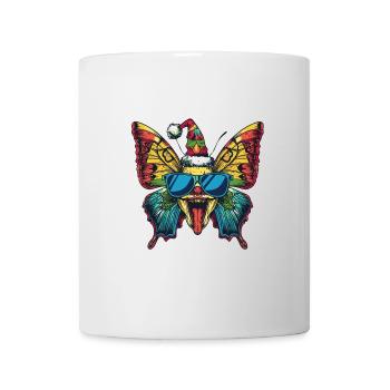 Schmetterling Weihnachten Lustig - Tasse - Weiß - Vorne