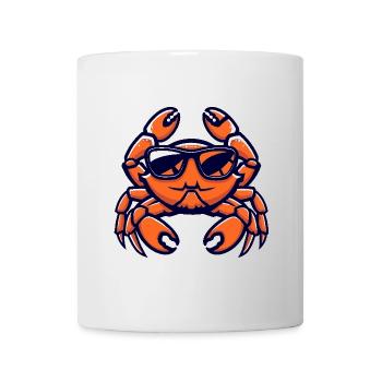 Krebs Krabbe Cool Comic - Tasse - Weiß - Vorne