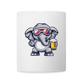 Elephant après-ski beer - Mug - white - Front
