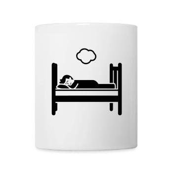 Schlafen Bett - Tasse - Weiß - Vorne