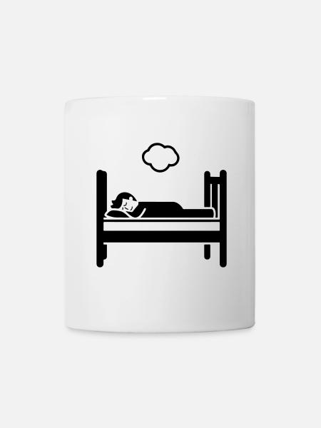 Schlafen Bett - Tasse - Weiß