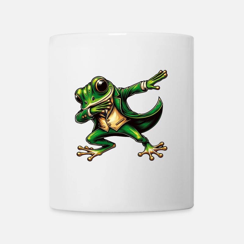funny green dancing frog - Mug - white