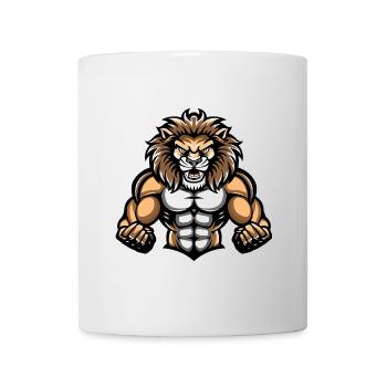 Leo Muscles Musculation - Mug blanc - blanc - Devant