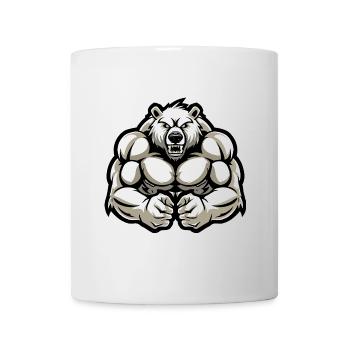 Polar Bear Muscles Bodybuilding Polar Bear - Mug - white - Front