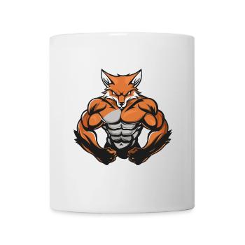 Fox Muscles Bodybuilding - Mug - white - Front