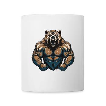 Bête grizzli - Mug blanc - blanc - Devant