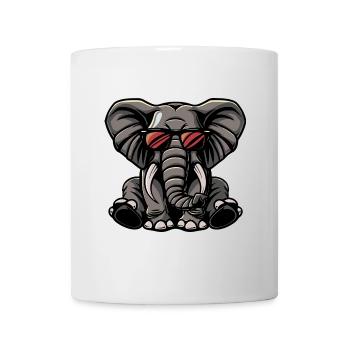 Elefant Cool Tier - Tasse - Weiß - Vorne