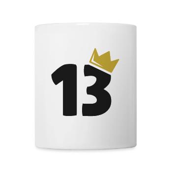 13. Geburtstag Krone 13 Jahre Zahl - Tasse - Weiß - Vorne