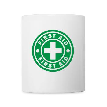 ERSTE-HILFE-SYMBOL SYMBOL ARZT KRANKENHAUS KREIS SCHILD - Tasse - Weiß - Vorne