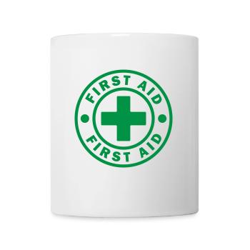 ERSTE-HILFE-SYMBOL SYMBOL ARZT KRANKENHAUS KREIS SCHILD - Tasse - Weiß - Vorne