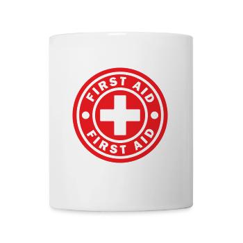 ERSTE-HILFE-SYMBOL SYMBOL ARZT KRANKENHAUS KREIS SCHILD - Tasse - Weiß - Vorne