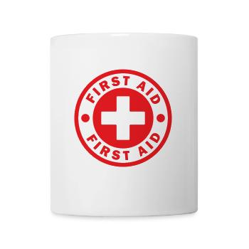 ERSTE-HILFE-SYMBOL SYMBOL ARZT KRANKENHAUS KREIS SCHILD - Tasse - Weiß - Vorne