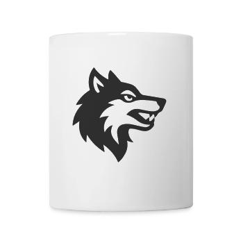 Icône du logo tête de loup - Mug blanc - blanc - Devant