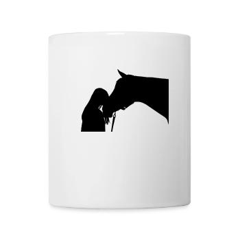 Cheval avec une femme - Mug blanc - blanc - Devant