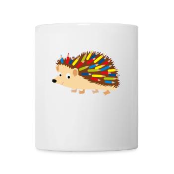 Hedgehog colored pencil - Mug - white - Front