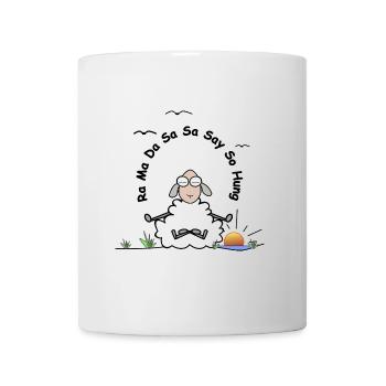 Schaf mit dem Mantra der Heilung - Tasse - Weiß - Vorne