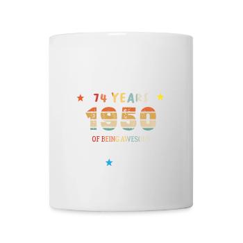 74 Jahre alt Baujahr 1950 Jahrgang März 1950 - Tasse - Weiß - Vorne