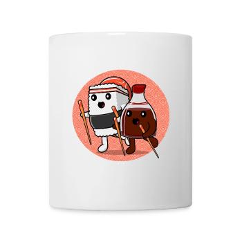 Japanese Food Lover HAppy Sushi & Soy - Tasse - Weiß - Vorne
