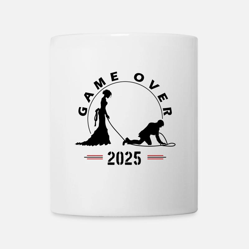 Game Over 2025 Hochzeit - Tasse - Weiß