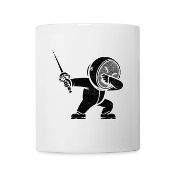 Dubbing Fencer Fence Sword Epee Fencing Athlete - Mug - white - Front
